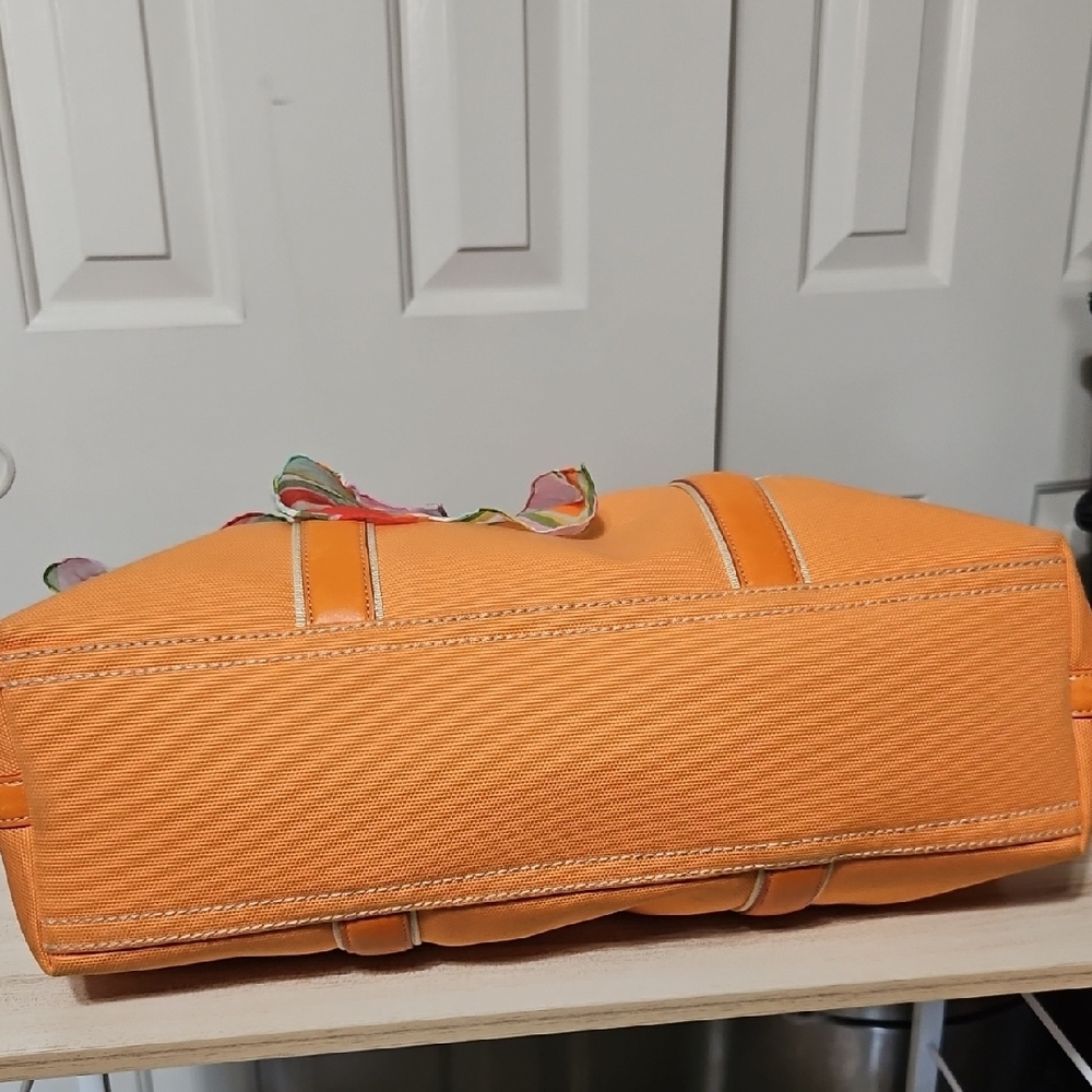 COACH EUC Orange Travel Tote Bag with Coach Scarf - Picture 13 of 16